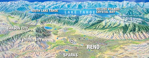 Perspective view of Reno Area