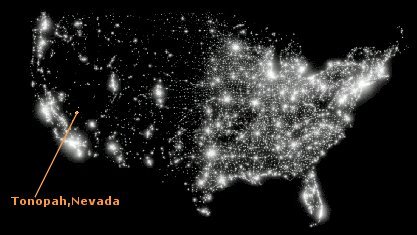 Light Pollution Map of the US